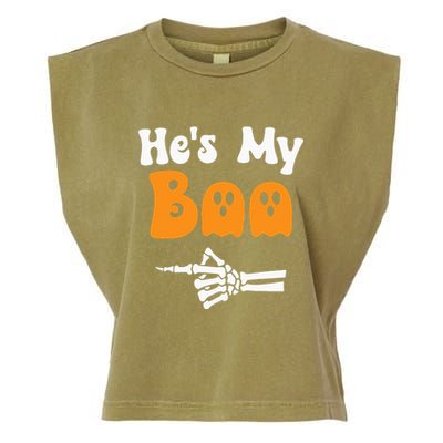 HeS My Boo Matching Halloween Pajama Couples HeS My Boo Garment-Dyed Women's Muscle Tee