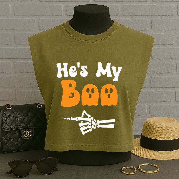 HeS My Boo Matching Halloween Pajama Couples HeS My Boo Garment-Dyed Women's Muscle Tee
