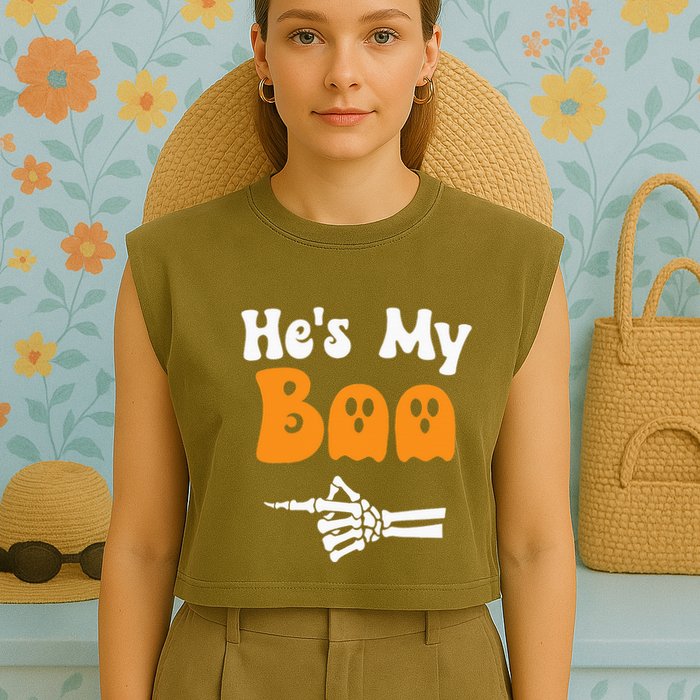 HeS My Boo Matching Halloween Pajama Couples HeS My Boo Garment-Dyed Women's Muscle Tee
