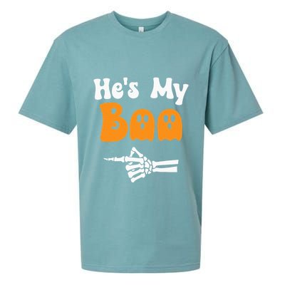 HeS My Boo Matching Halloween Pajama Couples HeS My Boo Sueded Cloud Jersey T-Shirt