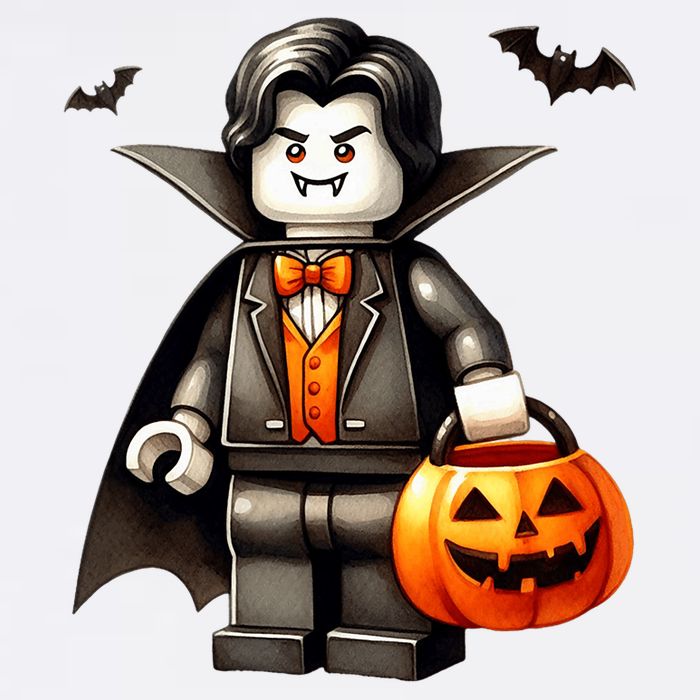 Halloween Master Builder Vampire Building Blocks Bricks Mousepad