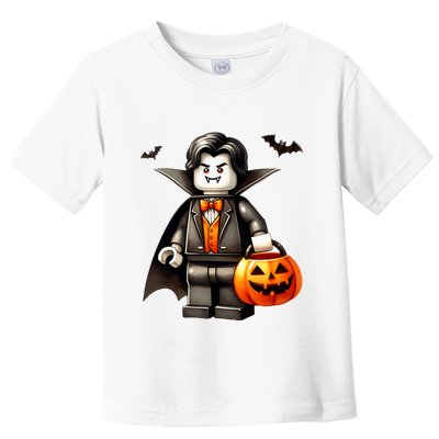Halloween Master Builder Vampire Building Blocks Bricks Toddler T-Shirt