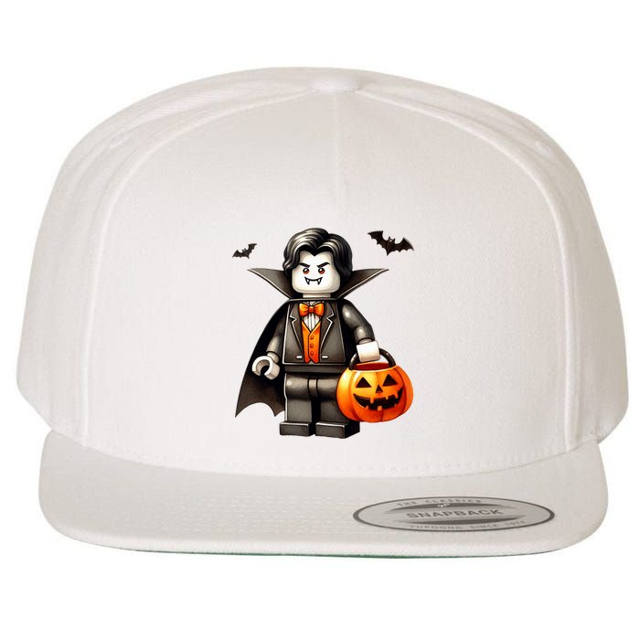 Halloween Master Builder Vampire Building Blocks Bricks Wool Snapback Cap