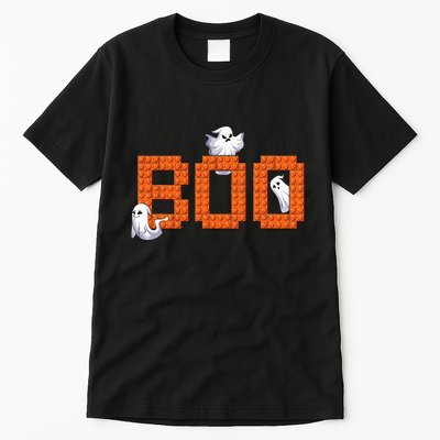 Halloween Master Builder Boo Ghost Building Blocks Bricks Tall T-Shirt