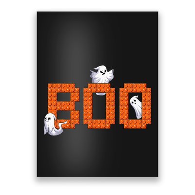 Halloween Master Builder Boo Ghost Building Blocks Bricks Poster