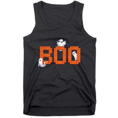 Halloween Master Builder Boo Ghost Building Blocks Bricks Tank Top