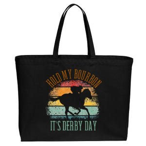 Hold My Bourbon ItS Derby Day Kentucky Horse Racing Cotton Canvas Jumbo Tote