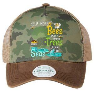 Help More Bees Plant More Trees Clean Seas Tee Legacy Tie Dye Trucker Hat