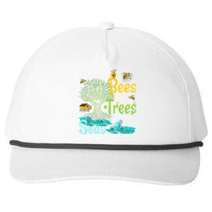 Help More Bees Plant More Trees Clean Seas Tee Snapback Five-Panel Rope Hat