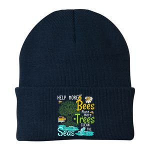 Help More Bees Plant More Trees Clean Seas Tee Knit Cap Winter Beanie