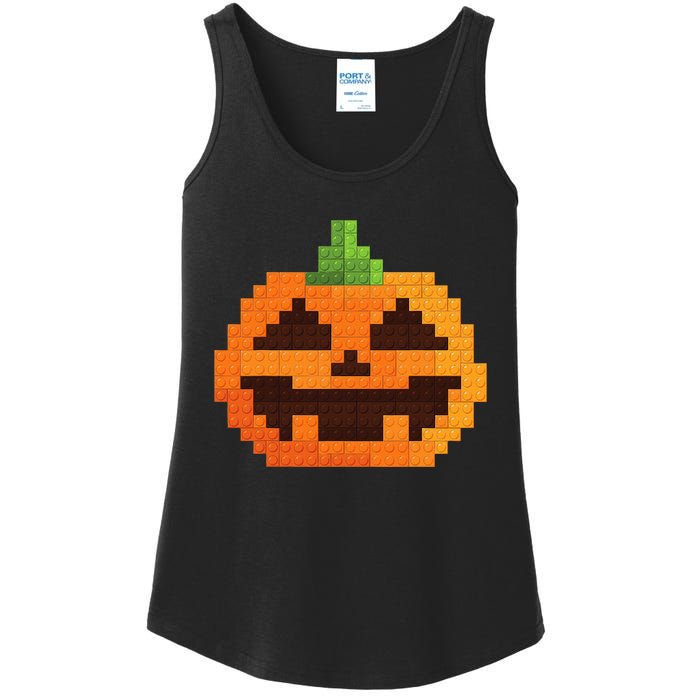 Halloween Master Builder Pumpkin Building Blocks Bricks Ladies Essential Tank