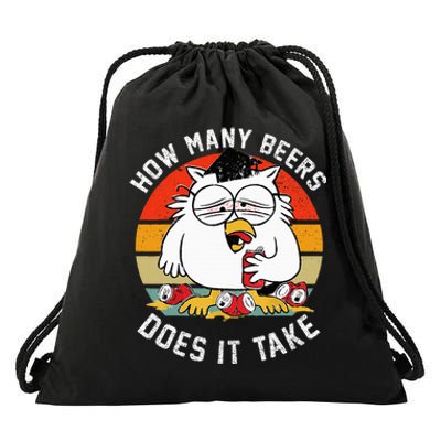 How Many Beers Does It Take Drawstring Bag