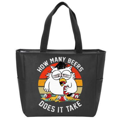 How Many Beers Does It Take Zip Tote Bag