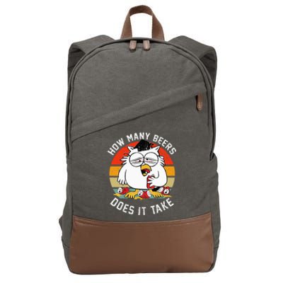 How Many Beers Does It Take Cotton Canvas Backpack