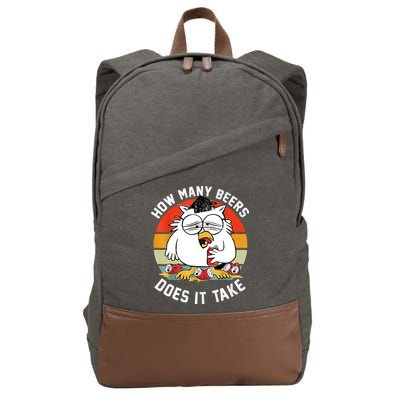 How Many Beers Does It Take Cotton Canvas Backpack