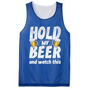 Hold My Beer And Watch This Funny Beer Ing Cool Gift Mesh Reversible Basketball Jersey Tank