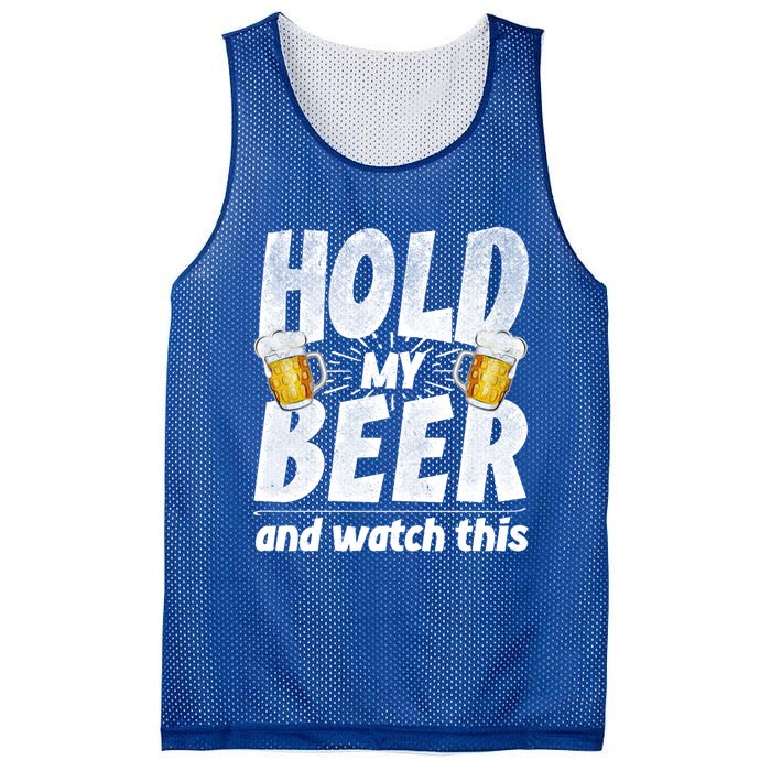 Hold My Beer And Watch This Funny Beer Ing Cool Gift Mesh Reversible Basketball Jersey Tank