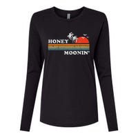 Honey Moonin Beach Honeymoon Vacation Womens Cotton Relaxed Long Sleeve T-Shirt