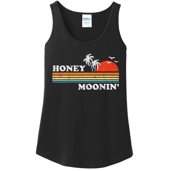 Honey Moonin Beach Honeymoon Vacation Ladies Essential Tank