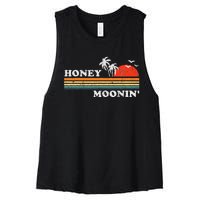 Honey Moonin Beach Honeymoon Vacation Women's Racerback Cropped Tank