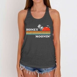 Honey Moonin Beach Honeymoon Vacation Women's Knotted Racerback Tank