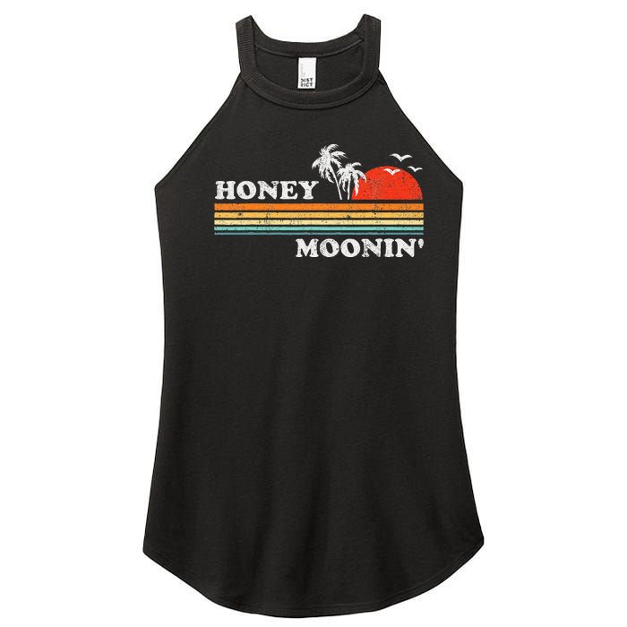 Honey Moonin Beach Honeymoon Vacation Women's Perfect Tri Rocker Tank