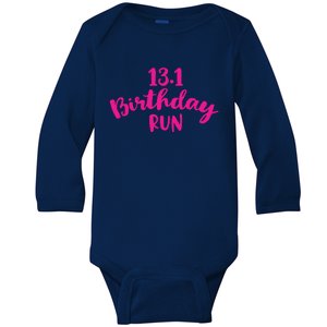 Half Marathon Birthday Runner Gift Running Baby Long Sleeve Bodysuit