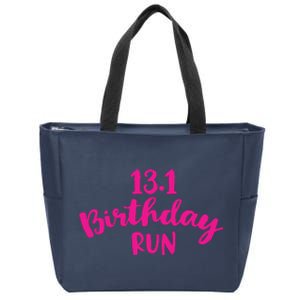 Half Marathon Birthday Runner Gift Running Zip Tote Bag