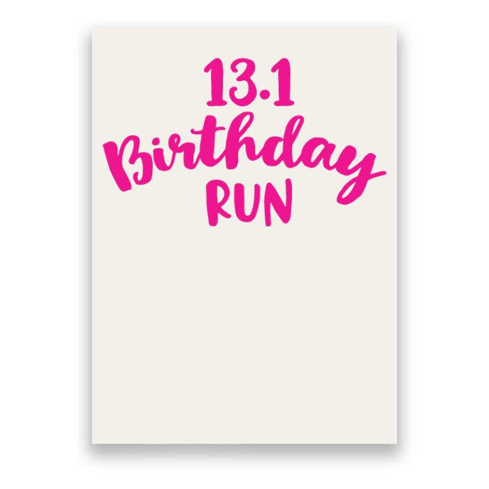 Half Marathon Birthday Runner Gift Running Poster