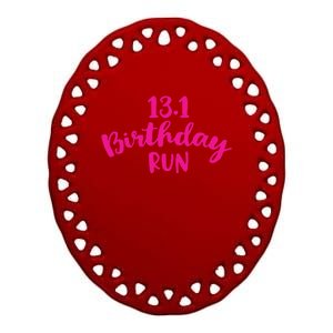 Half Marathon Birthday Runner Gift Running Ceramic Oval Ornament