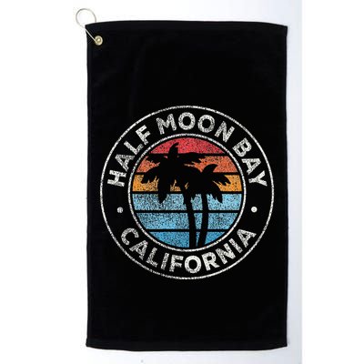 Half Moon Bay California Ca Vintage Graphic Retro 70s Golf Towel