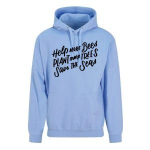 Help More Bees Plant More Trees Save The Seas Gift Unisex Surf Hoodie