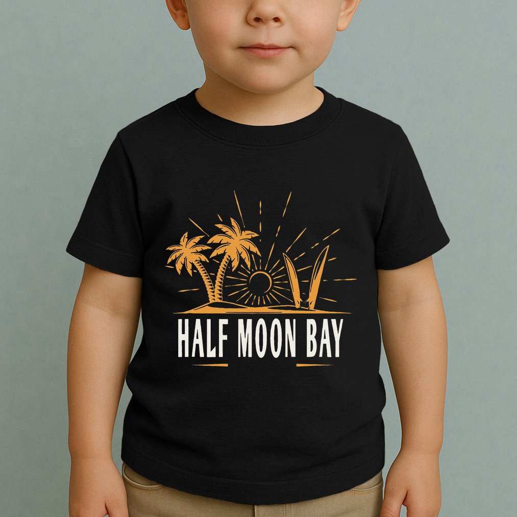 Half Moon Bay California Vintage Beach Toddler T-Shirt