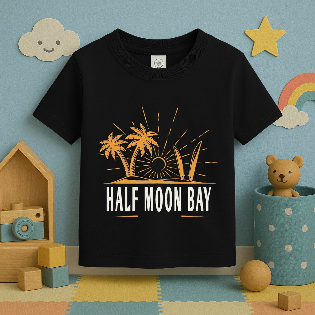 Half Moon Bay California Vintage Beach Toddler T-Shirt