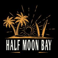 Half Moon Bay California Vintage Beach Toddler T-Shirt