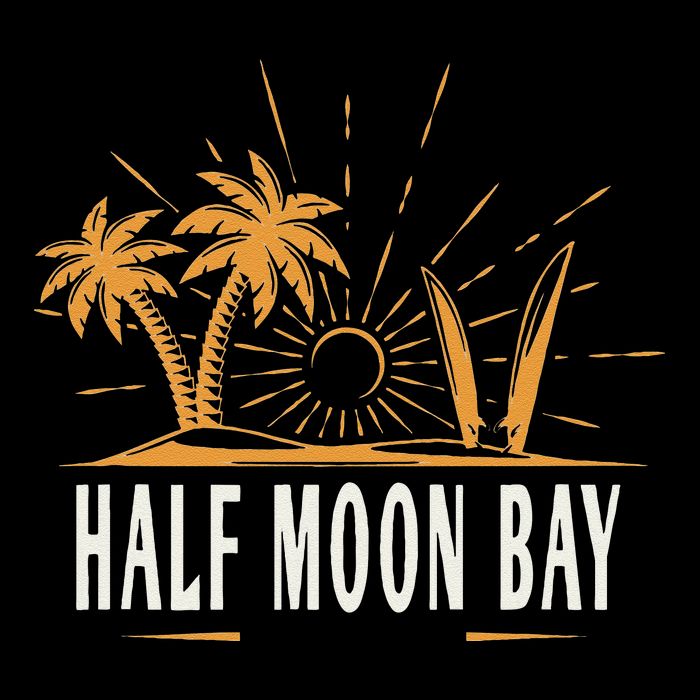 Half Moon Bay California Vintage Beach Toddler T-Shirt