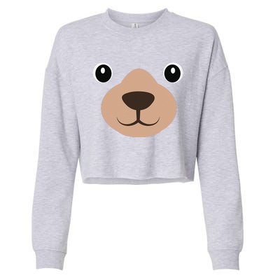 Halloween MAMA Bear Face Costume Bear Face Costume Cropped Pullover Crew