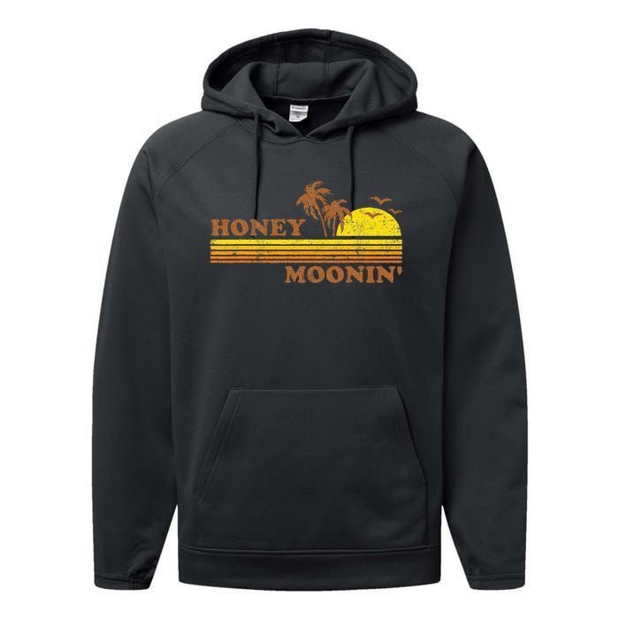 Honey Moonin Beach Honeymoon Vacation Women Couples Gift Performance Fleece Hoodie