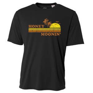 Honey Moonin Beach Honeymoon Vacation Women Couples Gift Cooling Performance Crew T-Shirt