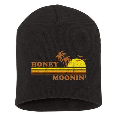 Honey Moonin Beach Honeymoon Vacation Women Couples Gift Short Acrylic Beanie