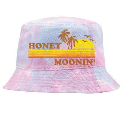 Honey Moonin Beach Honeymoon Vacation Women Couples Gift Tie-Dyed Bucket Hat