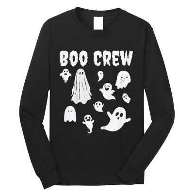 Halloween Motif Boo Crew Long Sleeve Shirt