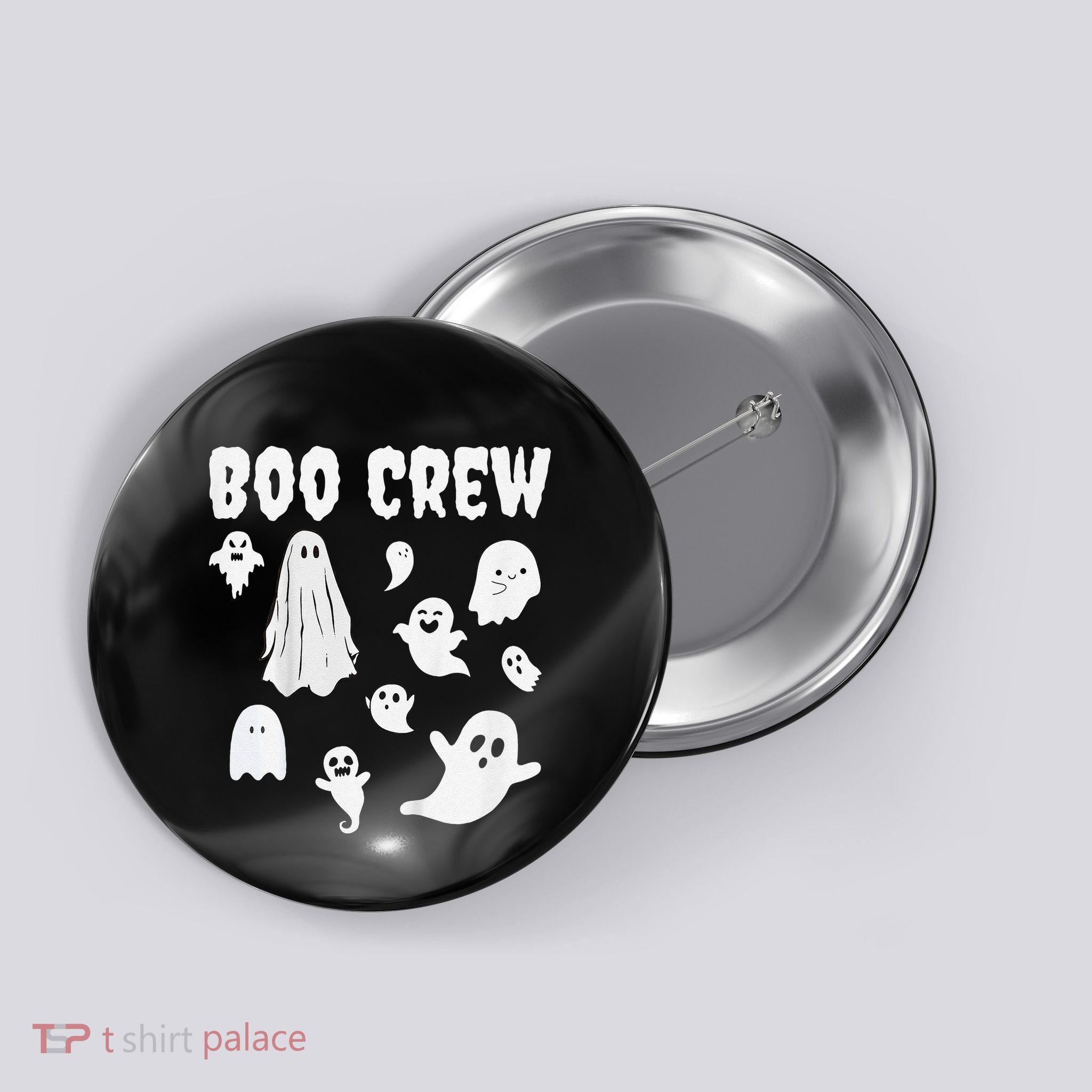 Halloween Motif Boo Crew Button