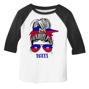 Haitian Messy Bun Haiti Haiti woman flag Proud Toddler Fine Jersey T-Shirt