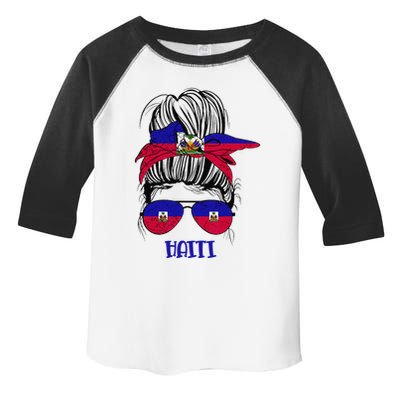 Haitian Messy Bun Haiti Haiti woman flag Proud Toddler Fine Jersey T-Shirt