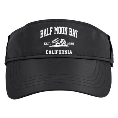 Half Moon Bay California CA Vintage State Athletic Style Adult Drive Performance Visor