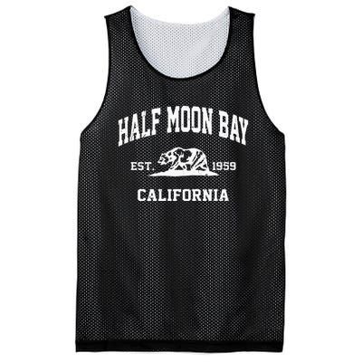 Half Moon Bay California CA Vintage State Athletic Style Mesh Reversible Basketball Jersey Tank