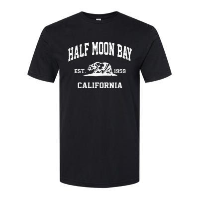 Half Moon Bay California CA Vintage State Athletic Style Softstyle CVC T-Shirt