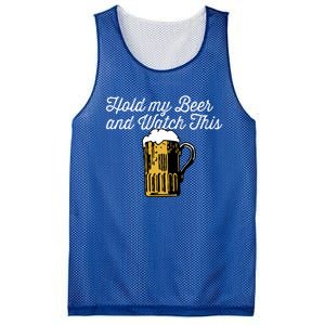 Hold My Beer And Watch This Funny Bar Ing Pun Gift Mesh Reversible Basketball Jersey Tank