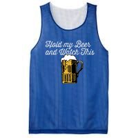 Hold My Beer And Watch This Funny Bar Ing Pun Gift Mesh Reversible Basketball Jersey Tank